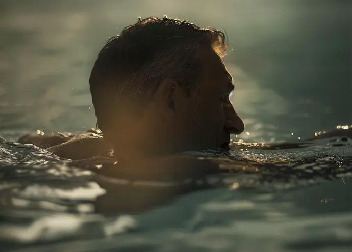 schwimmer im wasser