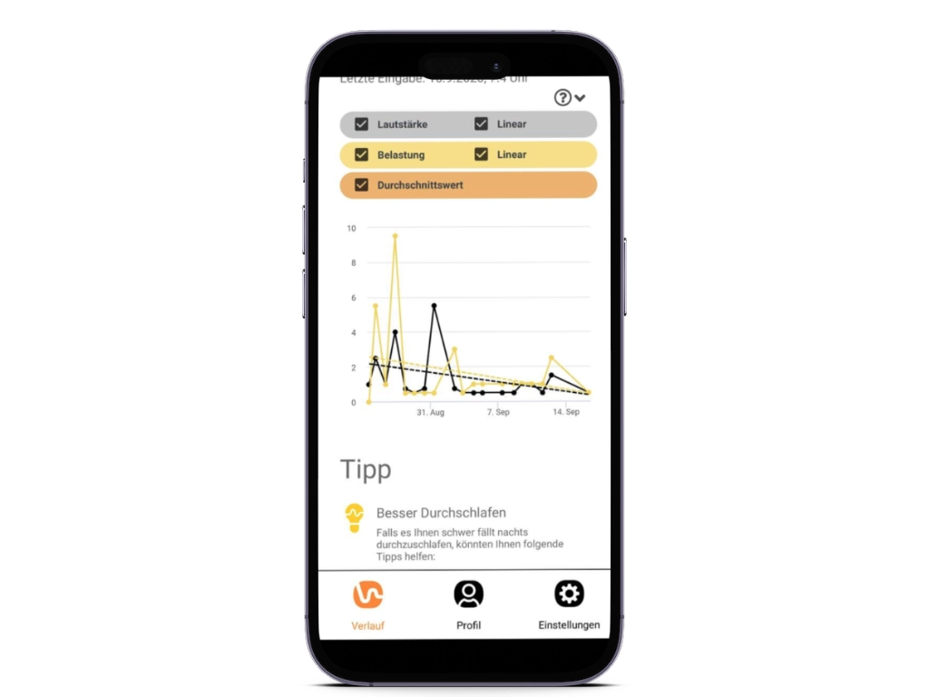 ForgTin App als Tinnitus Tagebuch